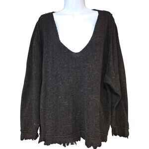 EUC Free People "Sweater Weather" oversized slouchy v-neck tunic sz XS